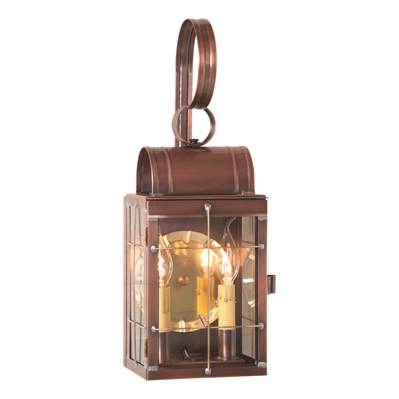 Irvin's Country Tinware Double Wall Lantern in Antique Copper